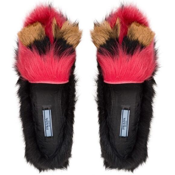 Prada Shoes - Prada Fur Loafers